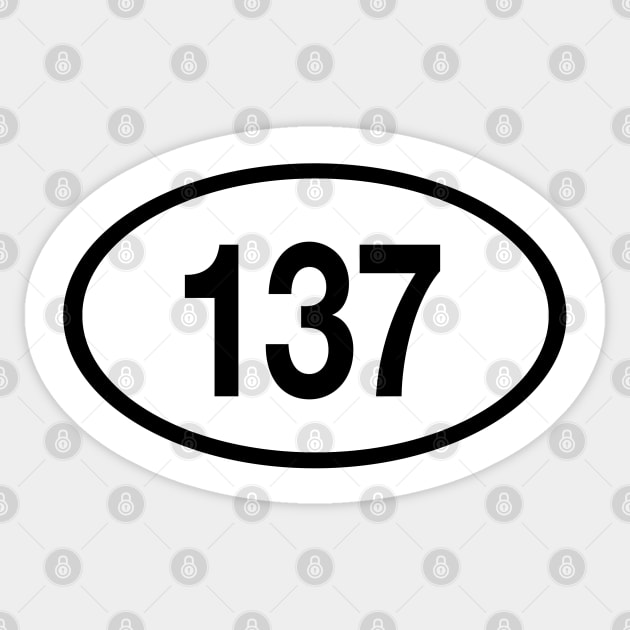 The Mysterious 137 Marathon Sticker by codeWhisperer